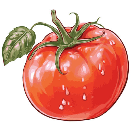 Discover the goodness of our Juicy Fresh Tomatoes, the key to perfect, flavorful, and healthy recipes. Experience the difference fresh ingredients can make in your culinary creations.のイラスト素材