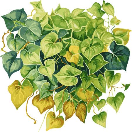 A beautiful botannical vector art of beautiful ivy leaves. Carefully designed to decorate your event beautifully.のイラスト素材