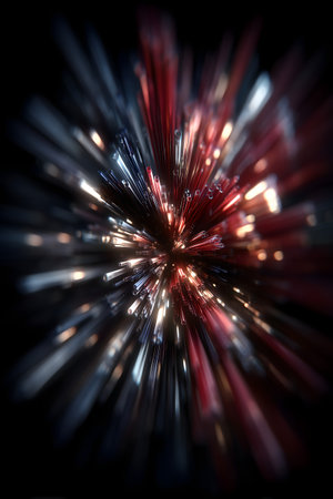 abstract background with bokeh defocused lights and stars.の素材