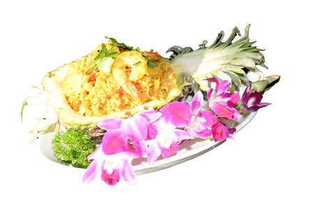 Pineapple with coconut milkの写真素材