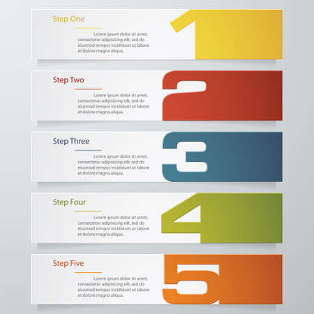 Design clean number banners template/graphic or website layout. Vector.のイラスト素材