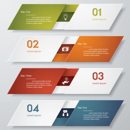 Design clean number banners template/graphic or website layout. Vector.のイラスト素材