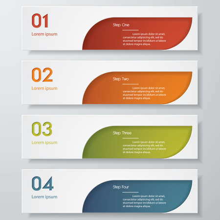 Design clean number banners template/graphic or website layout. Vector.のイラスト素材