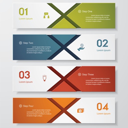 Design clean number banners template/graphic or website layout. Vector.のイラスト素材