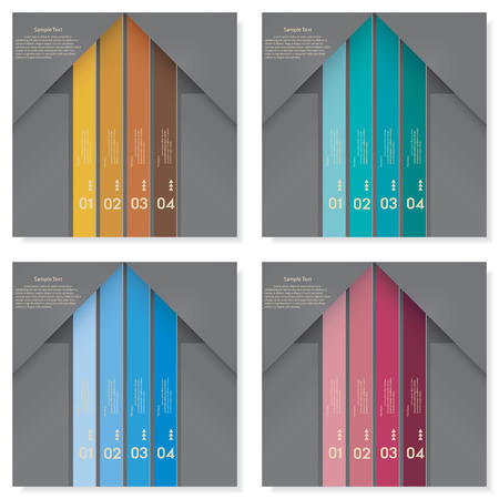 Collection of design clean number banners template/graphic or website layout.のイラスト素材