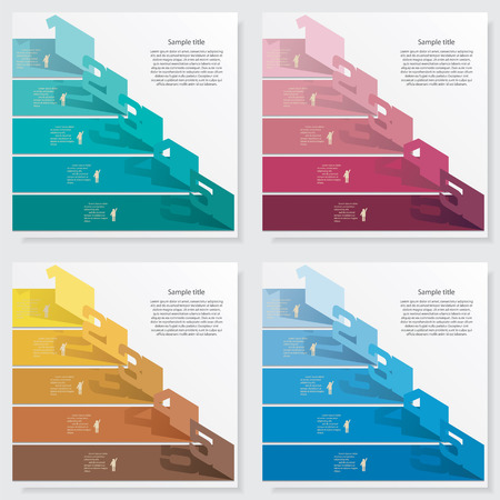 Collection of design clean number banners template/graphic or website layout.のイラスト素材