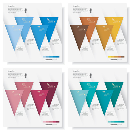 Collection of design clean number banners template/graphic or website layout.のイラスト素材