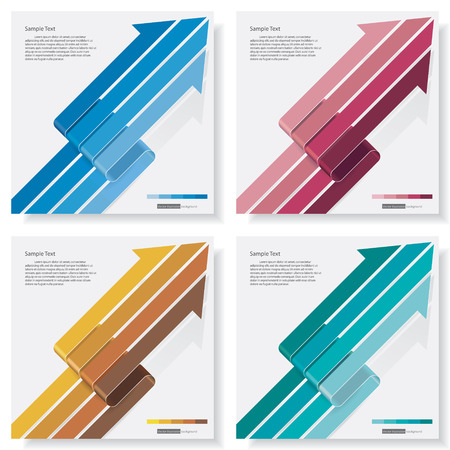 Collection of design clean number banners template/graphic or website layout.のイラスト素材