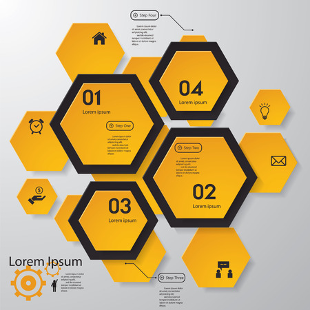 Design clean number banners template. Vector.のイラスト素材