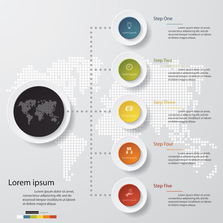 Design clean number banners template. Vector.のイラスト素材