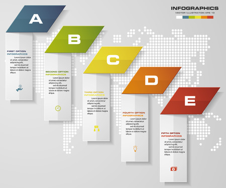 Design clean number banners templategraphic or website layout. Vector.のイラスト素材