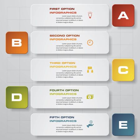 Design clean number banners templategraphic or website layout. Vector.のイラスト素材