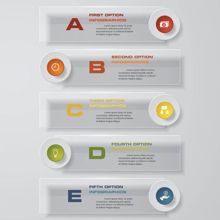 Design clean number banners templategraphic or website layout. Vector.のイラスト素材