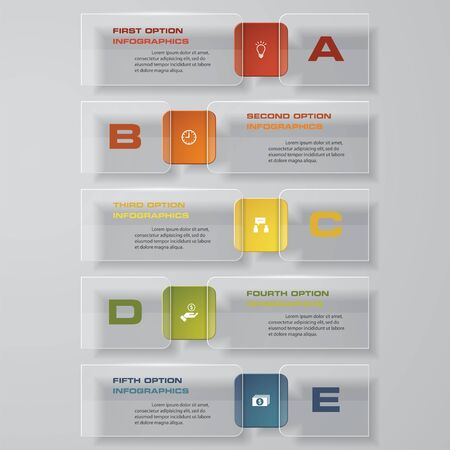 Design clean number banners templategraphic or website layout. Vector.のイラスト素材