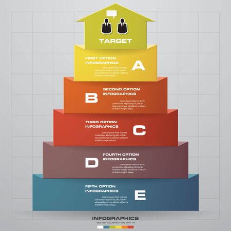 Abstract 3d arrow staircase diagram business step options. EPS10のイラスト素材