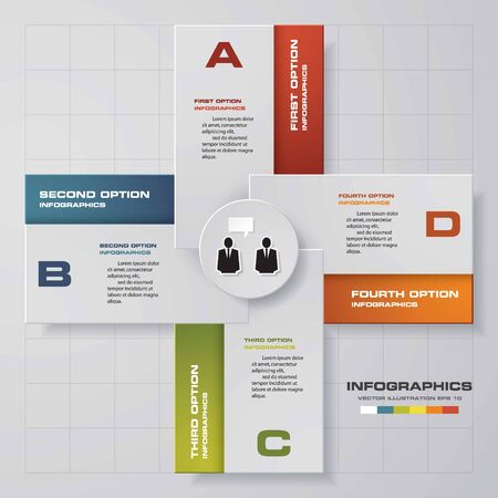 Abstract 4 steps infographics background. Number banners template/tags or website layout. Vector.の写真素材