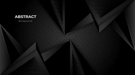 abstract black design vector illustration modern wallpaper with shapes backgroundのイラスト素材