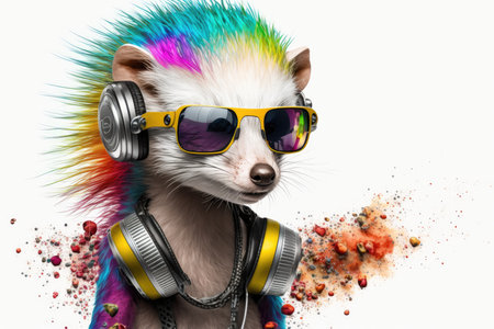 Weasel Smilecore Medium Full Shot Punk Colorfulの素材