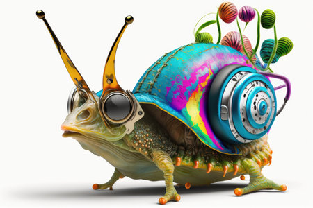 Snail Full Shot Punk Colorful Chromieの素材