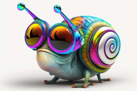 Snail Smilecore Medium Full Shot Punk Colorfulの素材