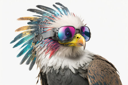 Eagle Full Shot Punk Colorful Chromiesの素材