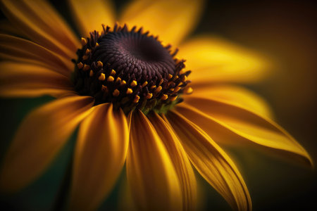 A Rudbeckia Macro Photo Volumetric Lightinの素材