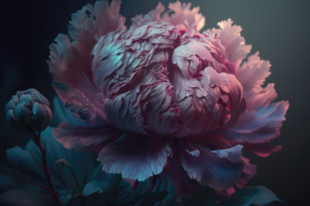 A Peony Macro Photo Volumetric Lightinの素材