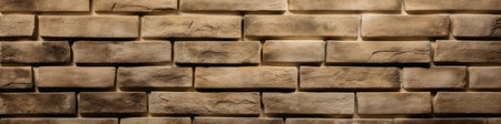Beige Brick Wall Panoramic Bannerの素材