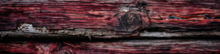 Close Up Maroon Textured Wood Background Panoramic Bannerの素材