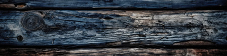 Close Up Navy Textured Wood Background Panoramic Bannerの素材
