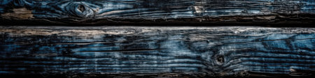 Close Up Navy Textured Wood Background Panoramic Bannerの素材