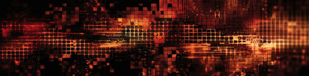 Gene With Maroon Matrix Style Background Panoramic Bannerの素材