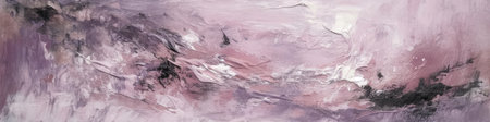 Mauve And White Colors Gentle Abstract Painting Background Texture Panoramic Bannerの素材