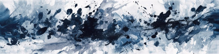 Navy And White Abstract Painting Background Texture Panoramic Bannerの素材