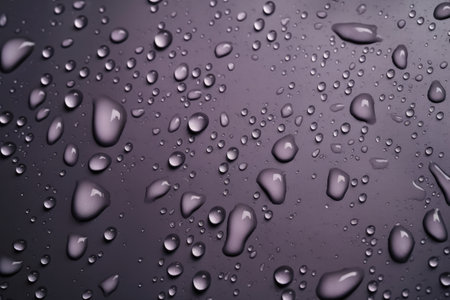 Pale Lavender With Drops On Black Gradient Backgroundの素材