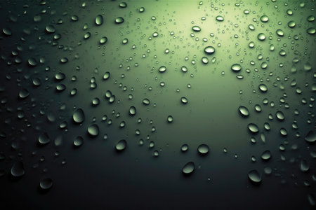 Pale Green With Drops On Black Gradient Backgroundの素材