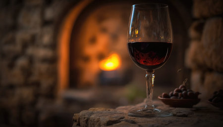 Wine On Stone, Blurred Background, Rustic Pubの素材