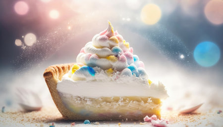 Banana Cream Pie White Pink Blue Magical Fantasy Bokehの素材