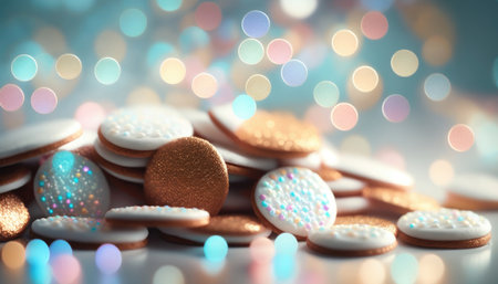 Gingersnaps White Pink Blue Magical Fantasy Bokehの素材