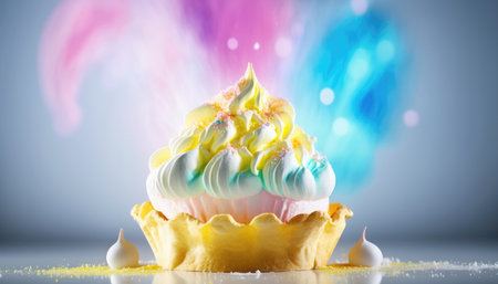 Lemon Meringue Pie White Pink Blue Magical Fantasy Bokehの素材