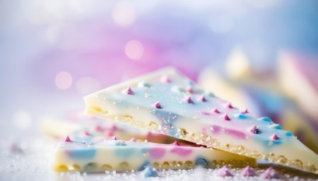 White Chocolate Bark White Pink Blue Magical Fantasy Bokehの素材