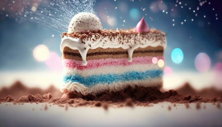 Tiramisu White Pink Blue Magical Fantasy Bokehの素材