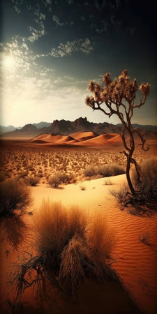 Serene Desert Landscapes Mystical Allure Landscape Mobile Wallpaperの素材