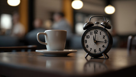 Clock On The Table Modern Minimal Cafeの素材