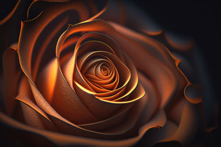 Macro closeup of fractal rose, digital artwork for creative graphic designの素材