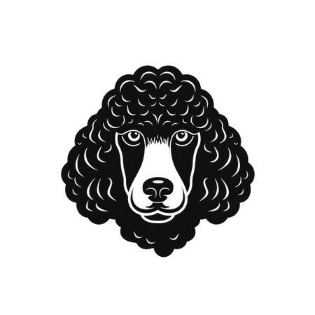 Black sheep head on white background. illustration for your design.の素材