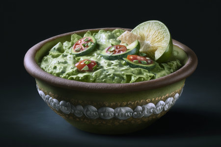 A Bowl Of Fresh Guacamoleの素材