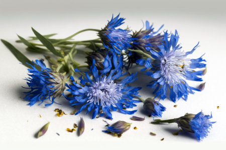 A Bunch Of Blue Cornflower Petalsの素材