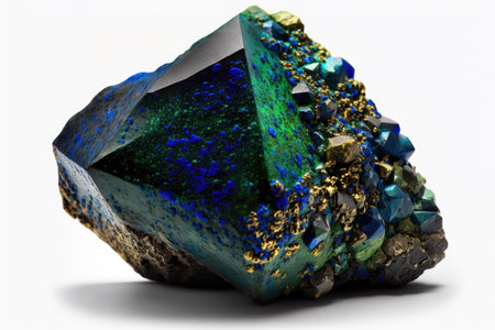 Azurite Stone On White Backgroundの素材