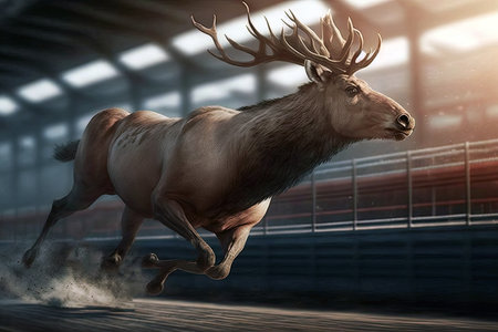 Elk Ran Out On The Trackの素材